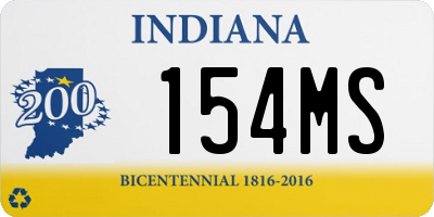 IN license plate 154MS