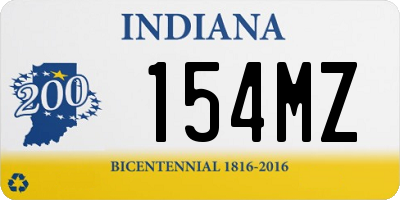 IN license plate 154MZ