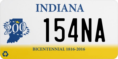 IN license plate 154NA