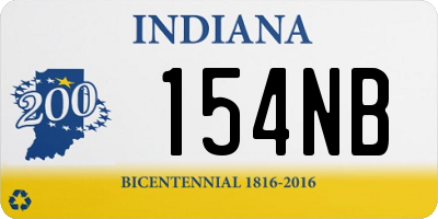 IN license plate 154NB