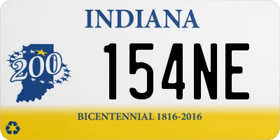 IN license plate 154NE