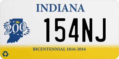 IN license plate 154NJ