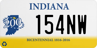 IN license plate 154NW