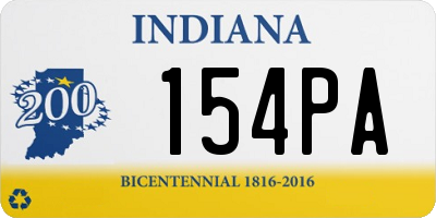 IN license plate 154PA