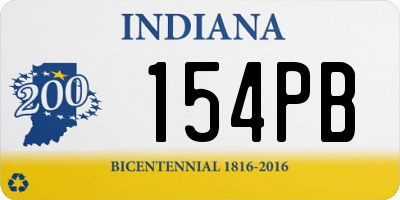 IN license plate 154PB