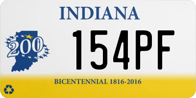 IN license plate 154PF