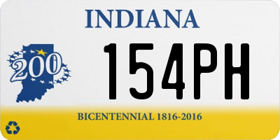 IN license plate 154PH