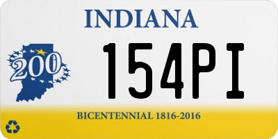 IN license plate 154PI
