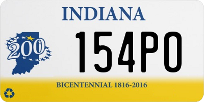 IN license plate 154PO