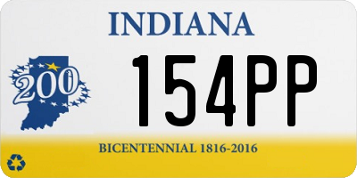 IN license plate 154PP