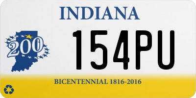 IN license plate 154PU