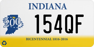 IN license plate 154QF