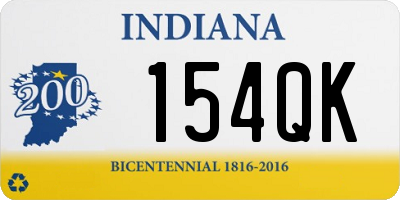 IN license plate 154QK