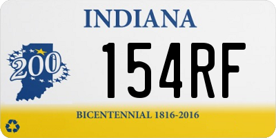 IN license plate 154RF