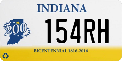 IN license plate 154RH