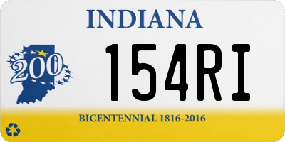 IN license plate 154RI