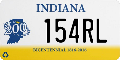 IN license plate 154RL