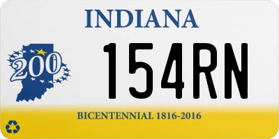 IN license plate 154RN