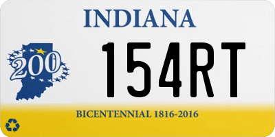 IN license plate 154RT