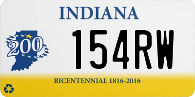 IN license plate 154RW