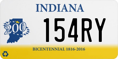 IN license plate 154RY