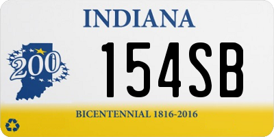 IN license plate 154SB