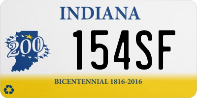 IN license plate 154SF