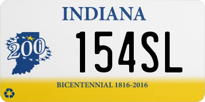 IN license plate 154SL