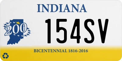 IN license plate 154SV