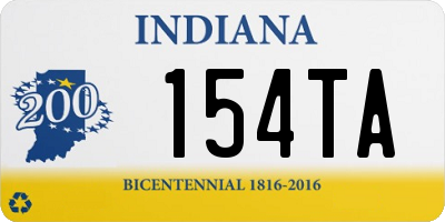 IN license plate 154TA