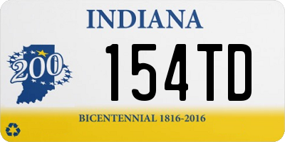 IN license plate 154TD