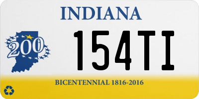 IN license plate 154TI