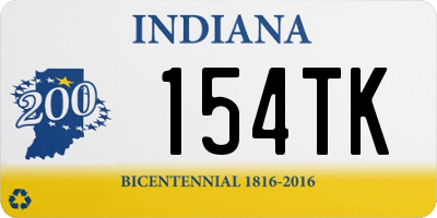 IN license plate 154TK