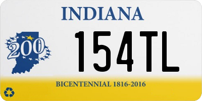 IN license plate 154TL