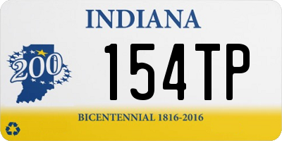 IN license plate 154TP