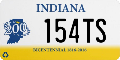 IN license plate 154TS