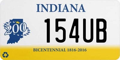 IN license plate 154UB