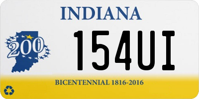 IN license plate 154UI