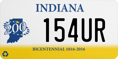 IN license plate 154UR