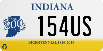 IN license plate 154US