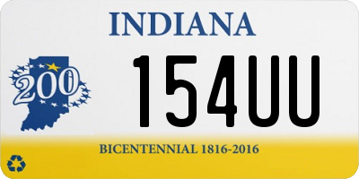 IN license plate 154UU