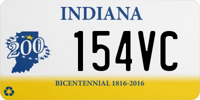 IN license plate 154VC