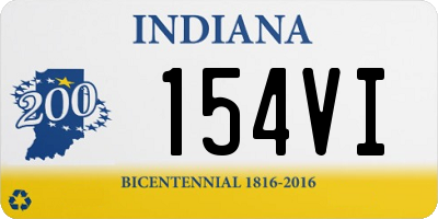 IN license plate 154VI