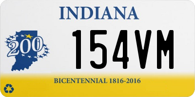 IN license plate 154VM