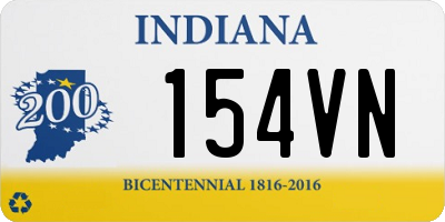 IN license plate 154VN