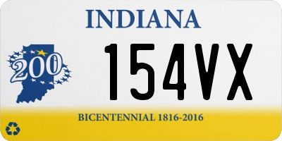 IN license plate 154VX