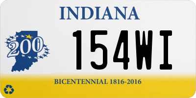 IN license plate 154WI