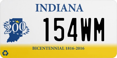 IN license plate 154WM