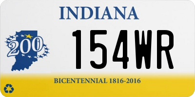 IN license plate 154WR