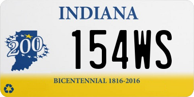 IN license plate 154WS